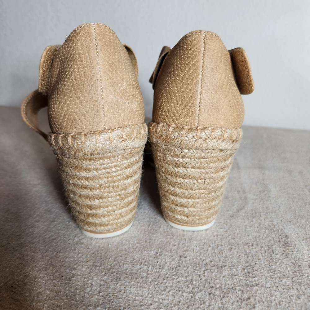 Dr. Scholl's Vacay Womens 8 Tan Espadrille Wedges - Picture 5 of 8
